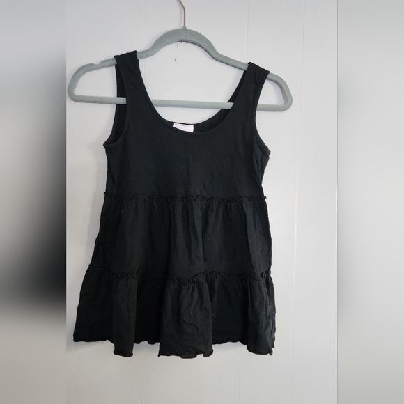 Black ruffle tiered loose flowy tank - Size small - Picture 1 of 6